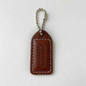 Coach Leather Mini Hang Tag | Brown And Red